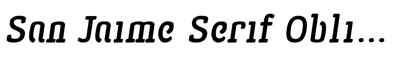 San Jaime Serif Oblique